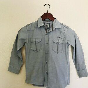 Kids Casual Light Blue Button Down Shirt